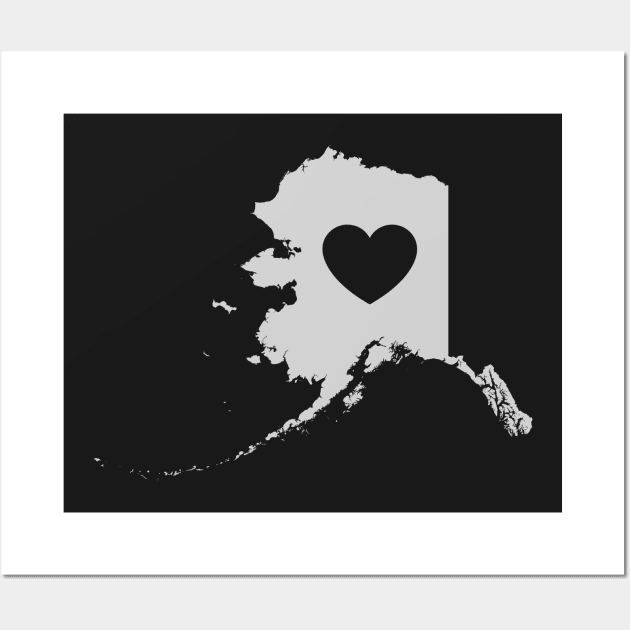 Alaska Love Heart Wall Art by helloshirts